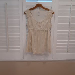 Cream colored lacy top